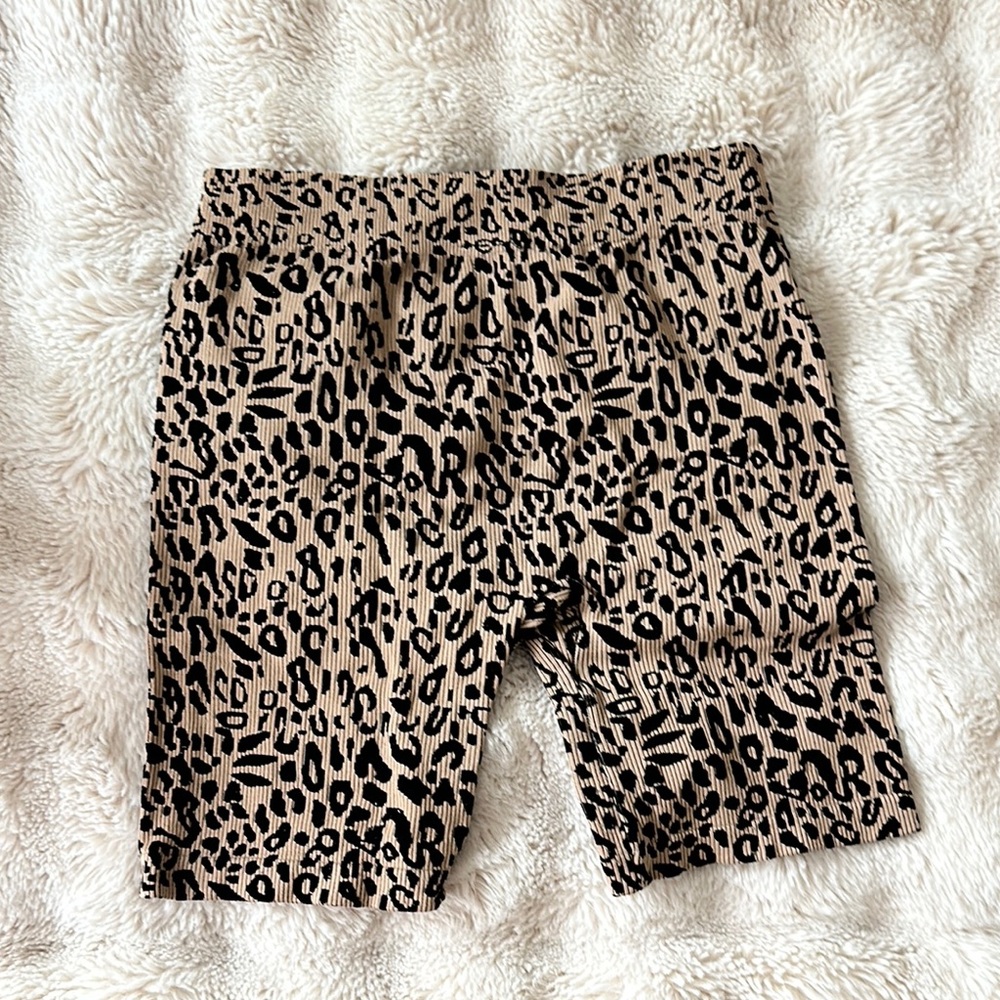 Leopard Print Biker Shorts